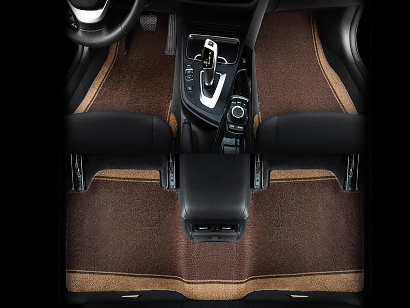 Car mat brown combination