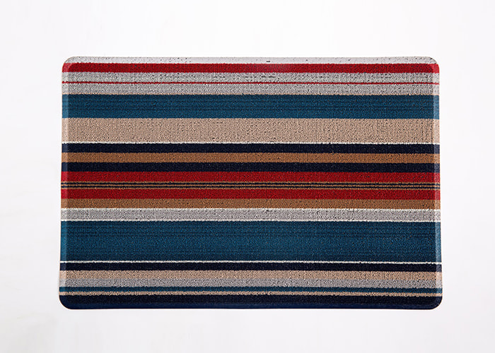 Non Slip Stripe Pattern Machine Washable Tufted Mat