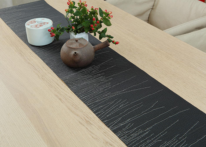 Modern Embroidery Style Long Heat-Resistant Table Runner